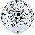 Balão Qualatex 3" - Redondo Branco - Bolas De Futebol - 2 Un - Imagem 1