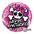 Balão Qualatex 18" - Redondo Hol - Happy Birthday-Caveira - 1 Un - Imagem 1