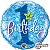 Balão Qualatex 18" - Redondo Hol - 1St Birthday-Estrelas Azuis - 1 Un - Imagem 1