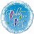Balão Qualatex 09" - Redondo Hol Solto - Welcome Baby Boy-Estrelas - 1 Un - Imagem 1