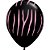 Balão Qualatex 11" - Redondo Preto Onix - Listras De Zebra - 50 Un - Imagem 1