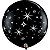 Balão Qualatex 3" - Redondo Preto Onix - Espirais E Brilho - 2 Un - Imagem 1