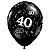 Balão Qualatex 11" - Redondo Preto Onix - 40 A-R - 50 Un - Imagem 1