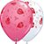 Balão Qualatex 11" - Redondo Rosa Mex E Branco - Joaninhas - 50 Un - Imagem 1