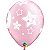 Balão Qualatex 11" - Redondo Rosa Perolado - Lua E Estrelas Bebês - 50 Un - Imagem 1