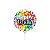 Balão Qualatex 09" - Redondo Solto - Happy Birthday- Arco-Íris - 1 Un - Imagem 1