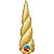 Balão Qualatex 14" - Shape Solto - Chifre Dourado De Unicórnio - 1 Un - Imagem 1