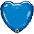 Balão Qualatex 09" - Coração - Azul Safira Metalizado Liso - 1 Un - Imagem 1