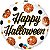Balão Qualatex 09" - Redondo Solto - Halloween-Brilhante Pontos - 1 Un - Imagem 1