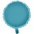 Balão Metalizado Redondo com Canudo Azul Bebê 18" - Silver Plastic - 1 Unidade - Imagem 1