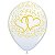 Balão Qualatex 11" - Qx Party Balloon Estampado - Corações Entrelaçados - 6 un - Imagem 1