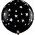 Balão Qualatex 3' R Preto Ônix Estrelas Contemporâneas - 2 Un - Imagem 1