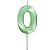 Vela Mini Design Verde Candy Color - Número 0 - 1 Un - Imagem 1