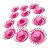 Mini Chapéu Junino de Plástico Rosa - 12 Un - Imagem 1