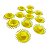 Mini Chapéu Junino de Plástico Amarelo - 12 Un - Imagem 1