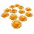 Mini Chapéu Junino de Plástico Laranja - 12 Un - Imagem 1