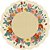 Folha Poli Redondo Linho Floral Off White 48cm - 50 Un - Imagem 1