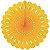 Enfeite de Papel Margarida Fiorata 63cm Amarelo Ouro - 1 Un - Imagem 1