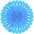Enfeite de Papel Margarida Fiorata 63cm Azul Turquesa - 1 Un - Imagem 1