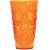 Copo Caveira Halloween Laranja 15x9cm - 1 Un - Imagem 1