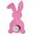 Aplique em E.V.A. com Glitter Coelho Pompom 5cm Rosa - 10 Un - Imagem 3