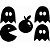 Aplique Artesanal Cartonado Pacman Halloween GG - 5 Un - Imagem 1