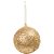 Bola de Natal com Glitter Ouro Fosco 8cm - 6 Un - Imagem 1