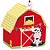 Caixa Para Lembrancinha Fazendinha Celeiro 5,1x5,1x7,8cm - 8 Un - Imagem 1