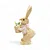 Coelho Decorativo de Rattan com Laço e Ovos Banoffee 41cm - 2 Un - Imagem 3