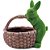 Coelho Decorativo de Tecido Grama com Cesta Mesh 36x25cm - 1 Un - Imagem 1