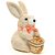 Coelho Decorativo de Tecido com Cesta e Laço Marrom Laranjeira 16cm - 1 Un - Imagem 1