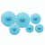 Kit Enfeite de Papel Composê Color Azul - 6 Peças - Imagem 1