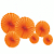 Kit Enfeite de Papel Composê Color Laranja - 6 Peças - Imagem 1