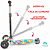 Patinete Infantil Com 3 Rodas Dobrável  colorido 70kg - Imagem 4