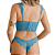 Conjunto de Lingerie Vivíssima Nise com Renda Turquesa - Imagem 2