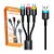 Cabo Carregamento 3 em 1 3A kaidi KD-30 1 Metro Lightning / V8 / Tipo-C - Imagem 1