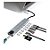 Hub Multifuncional Usb-C , 8 Em 1 Tomate Hdmi 4k Rj45 Tf Sd Cor Prateado - Imagem 2