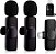 Microfones de Lapela Duplo Tipo C Sem Fio Preto c/1 Receptor + Adaptador Lightning MT- - Imagem 2