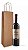 Sacola Papel Kraft 110g Para Vinho 13x8,5x39cm - cores preto ou vermelho - Imagem 1