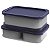 Marmita Fit Prática Tripla Potes Para Alimentos Com Tampa Potte 	AD0107 - Imagem 1