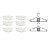 Kit 6 Cesto Organizador 16x12x6Cm Branco +10 Cabide Infantil 123Organizei - Imagem 1