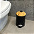 Lixeira 3 Litros Preta Em Inox, Bambu e Plástico Com Pedal 9441 Mimo - Imagem 2