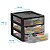 Gaveteiro Pequeno Com 3 Gavetas Preto 21x17x18 cm 3,6 Lts NITRONPLAST 004/3P Plástico - Imagem 2