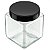 Pote de Vidro Liso Quadrado 1200ML Com Tampa Preta Rosqueável Allmix 	2041201 - Imagem 3