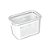 Pote Hermético Slim Com Cesto e Tampa Com Travas 1780ml Branco 1769 Paramount - Imagem 3