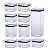 Kit 10 Potes Herméticos Quadrados Lumini 480,1000,2200ML 1942 PARAMOUNT - Imagem 2