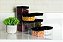 Kit 7 Potes Hermético Quadrado Lumini Black 480/1000/2200ML 1946  PARAMOUNT - Imagem 1