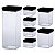 Kit 7 Potes Hermético Quadrado Lumini Black 480/1000/2200ML 1946  PARAMOUNT - Imagem 2
