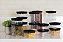 Kit 14 Potes Hermético Quadrado Lumini Black 480/1000/2200ML 1949  PARAMOUNT - Imagem 1
