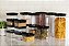 Kit 16 Potes Hermético Quadrado Lumini Black 480/1000/2200ML 1950 PARAMOUNT - Imagem 1